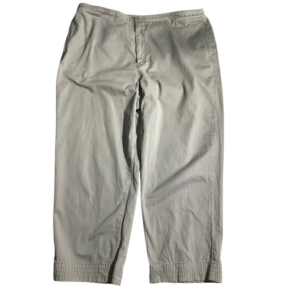 Eddie Bauer Capri Pants Women’s Size 18 – Light Khaki, Cotton Blend, Casual
